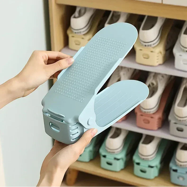 Set d’organiseurs à chaussures peu encombrant avec système d’empilage réglable | elesira