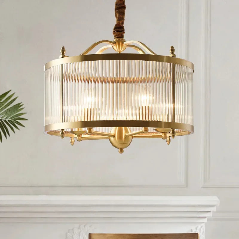 Grayson Golden Glass Chandelier | elesira