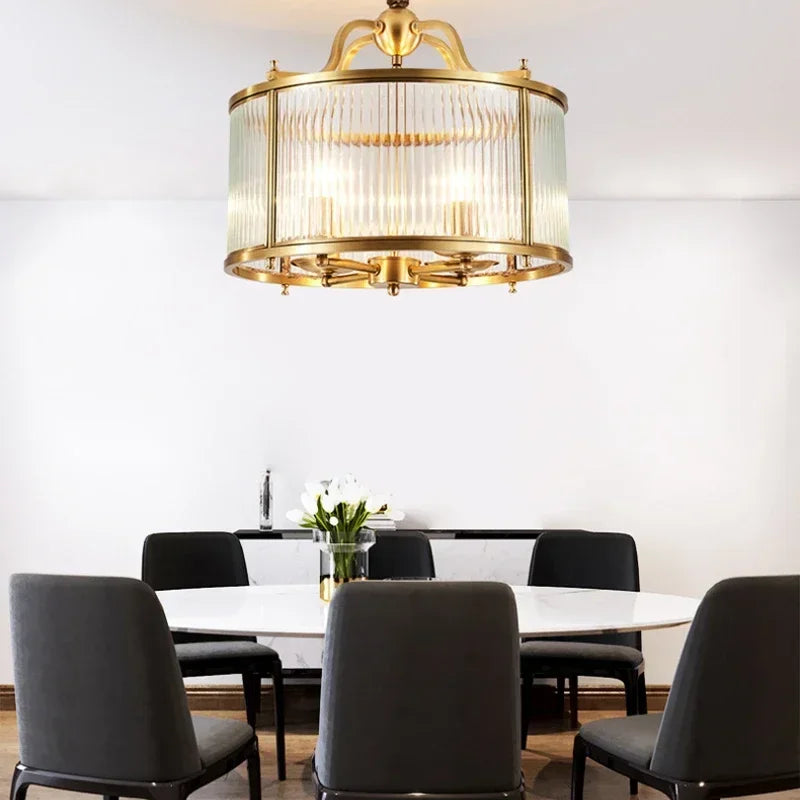 Grayson Golden Glass Chandelier | elesira