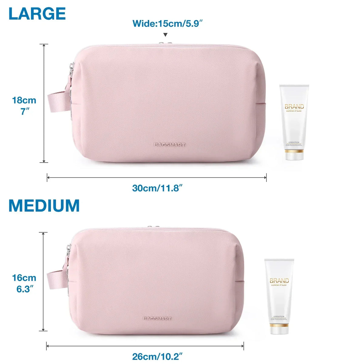 Organiseur de voyage étanche polyvalent pour articles de toilette et cosmétiques | elesira