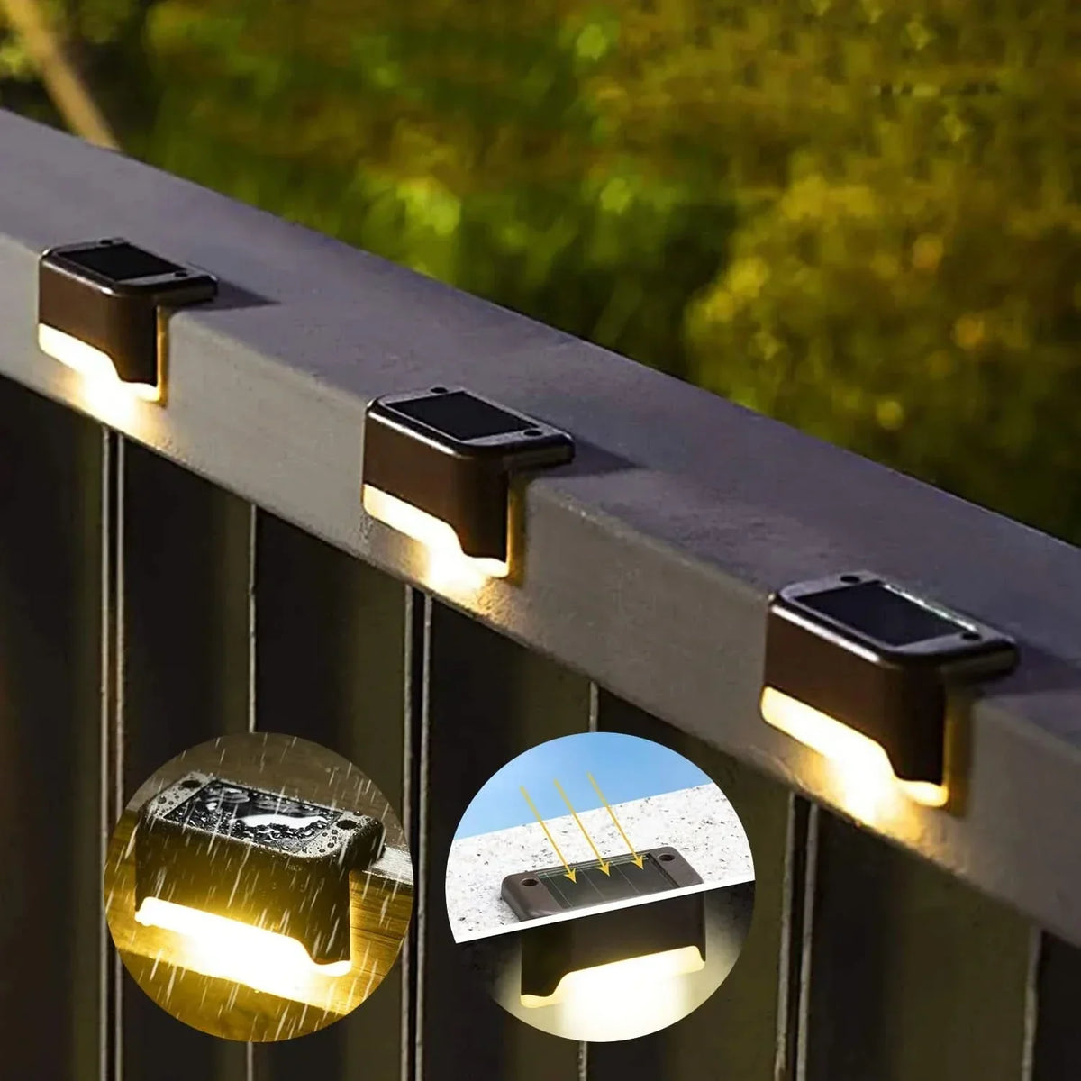 Ledtrapverlichting op zonne-energie voor buitendecoratie van de tuin | elesira