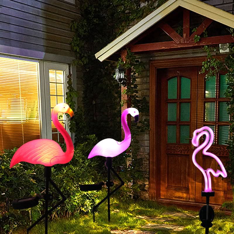 Solar Garden Light in Flamingo Design for Outdoor Decoration | elesira