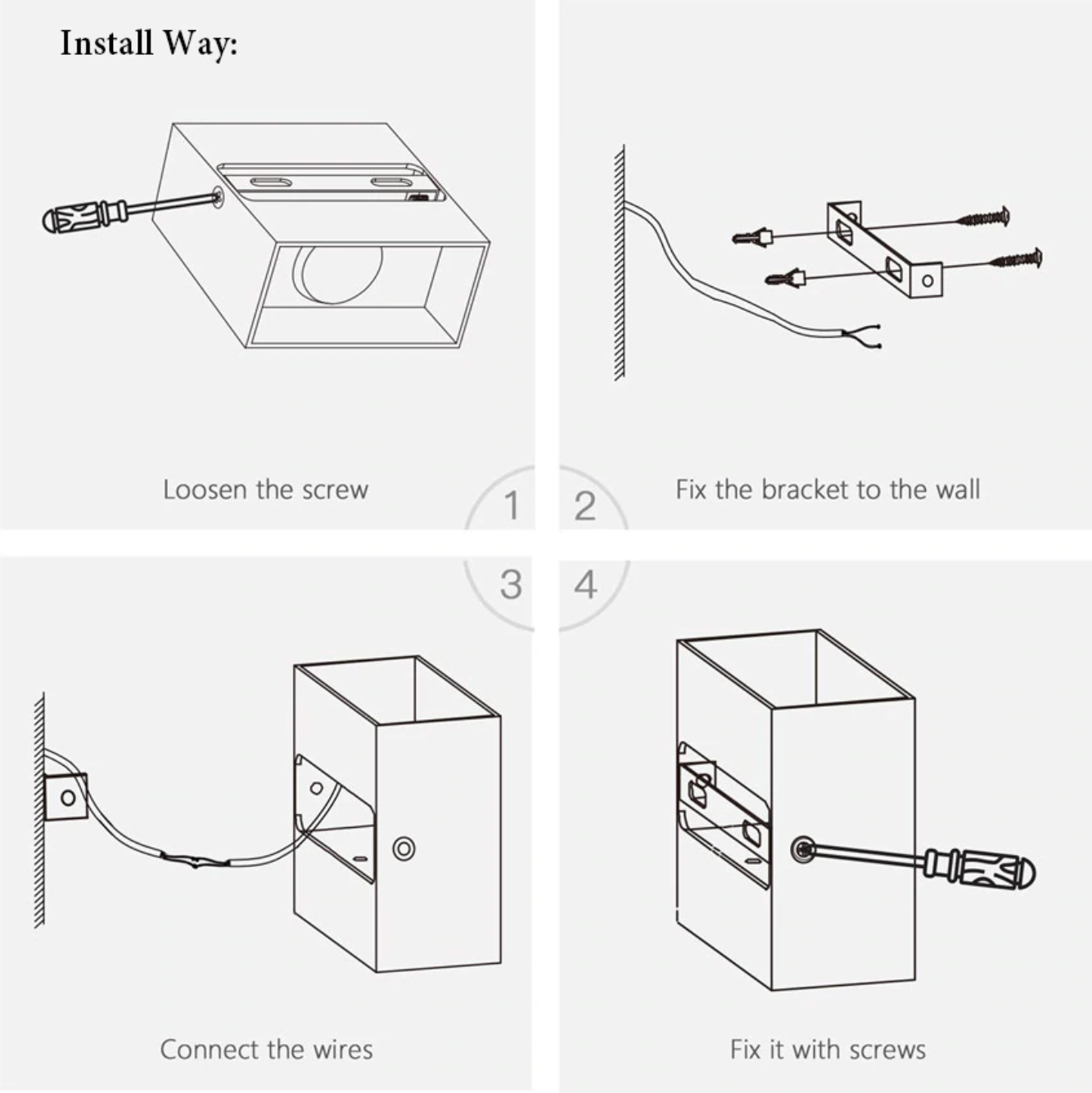 Metal Cube Led Wall Light | elesira