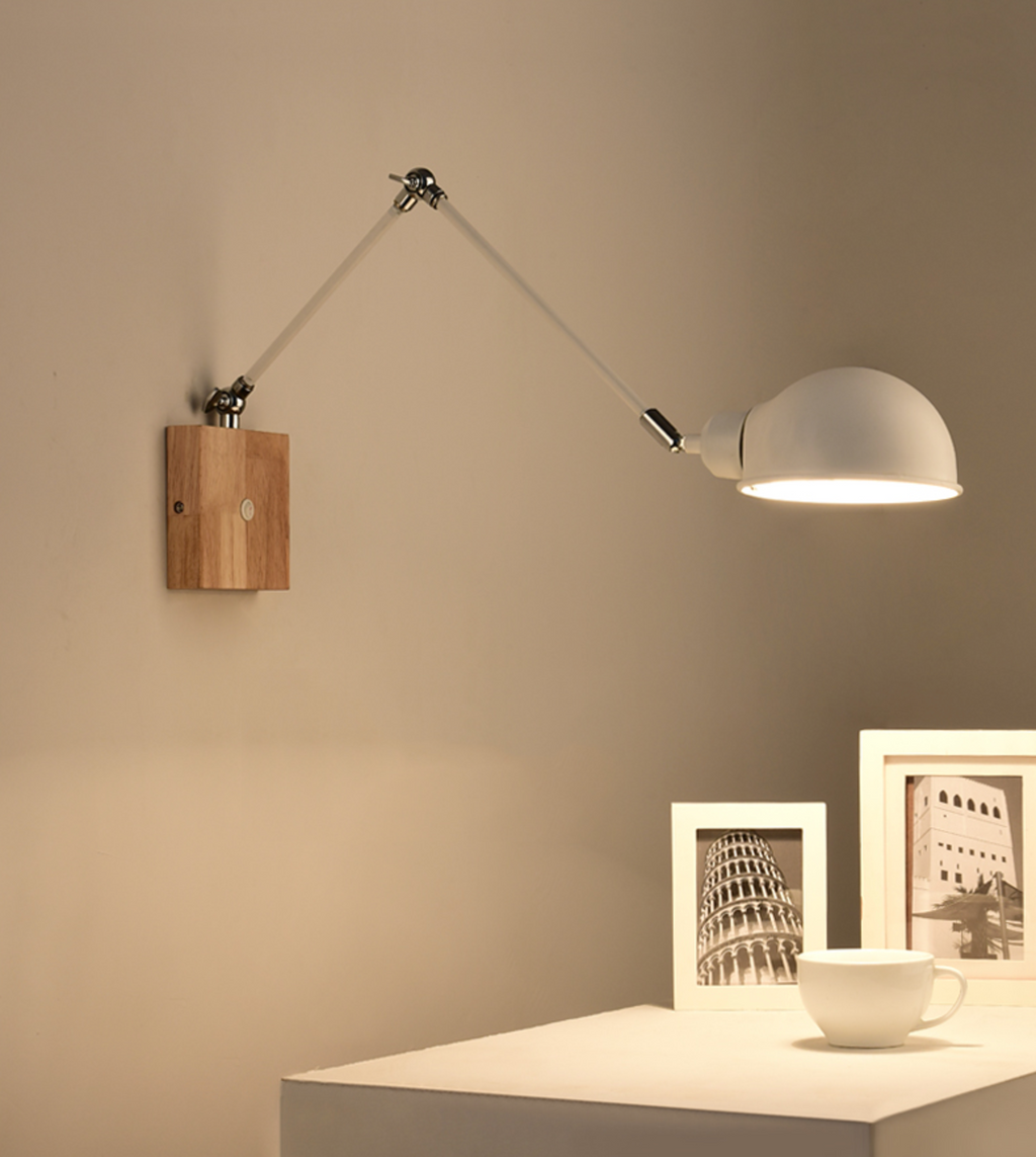 BTM Jeena -  Adjustable wooden Wall Lamps | elesira