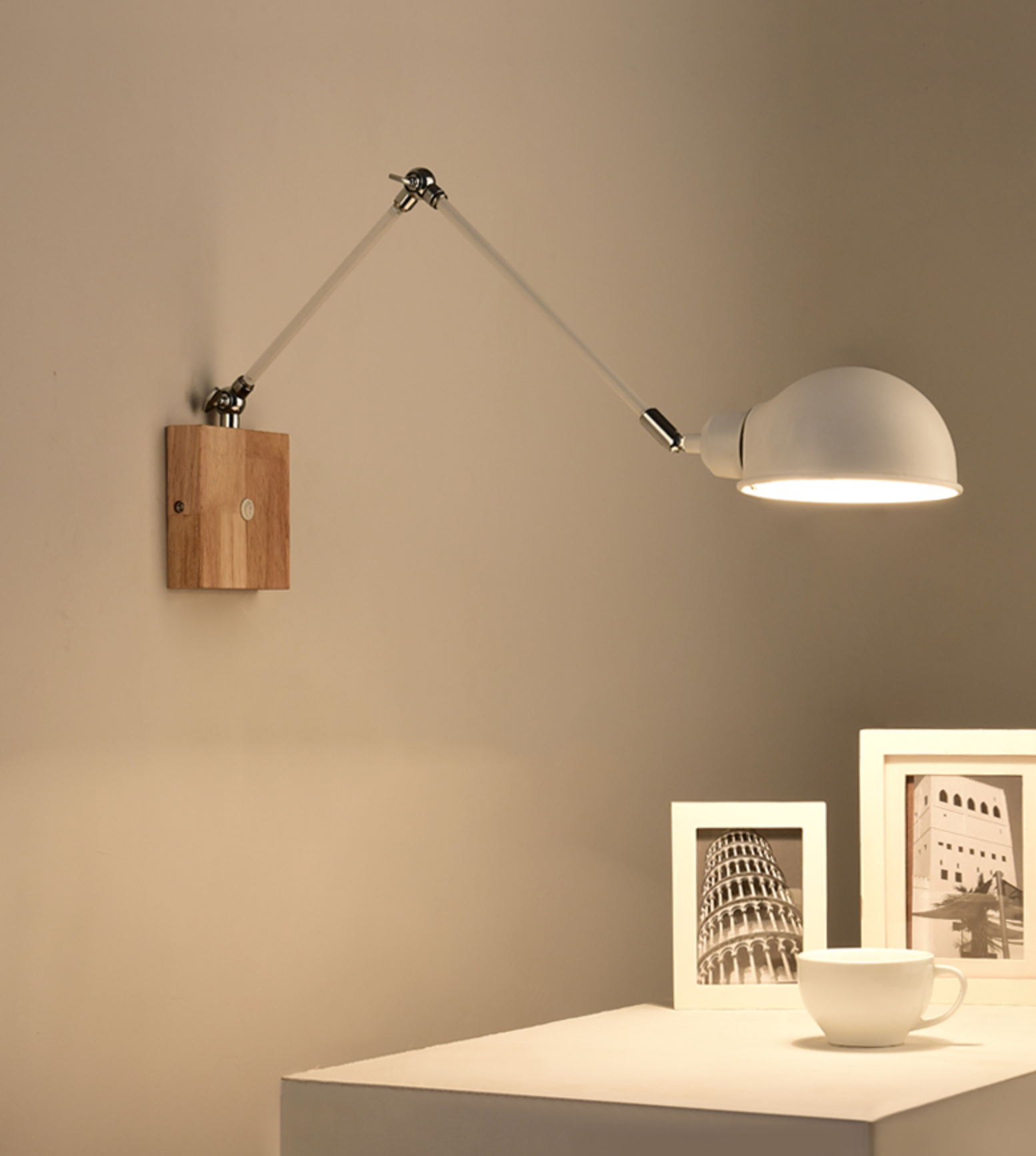 BTM Jeena -  Adjustable wooden Wall Lamps | elesira