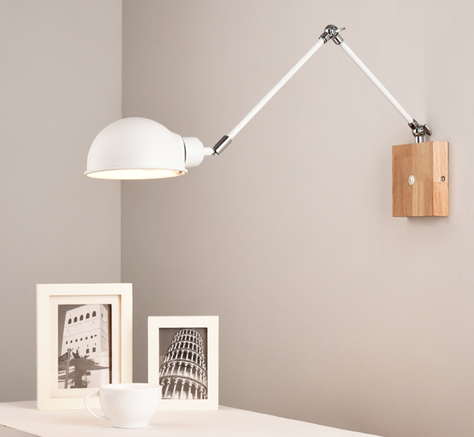 BTM Jeena -  Adjustable wooden Wall Lamps | elesira