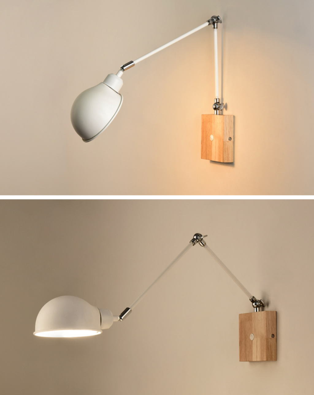 BTM Jeena -  Adjustable wooden Wall Lamps | elesira