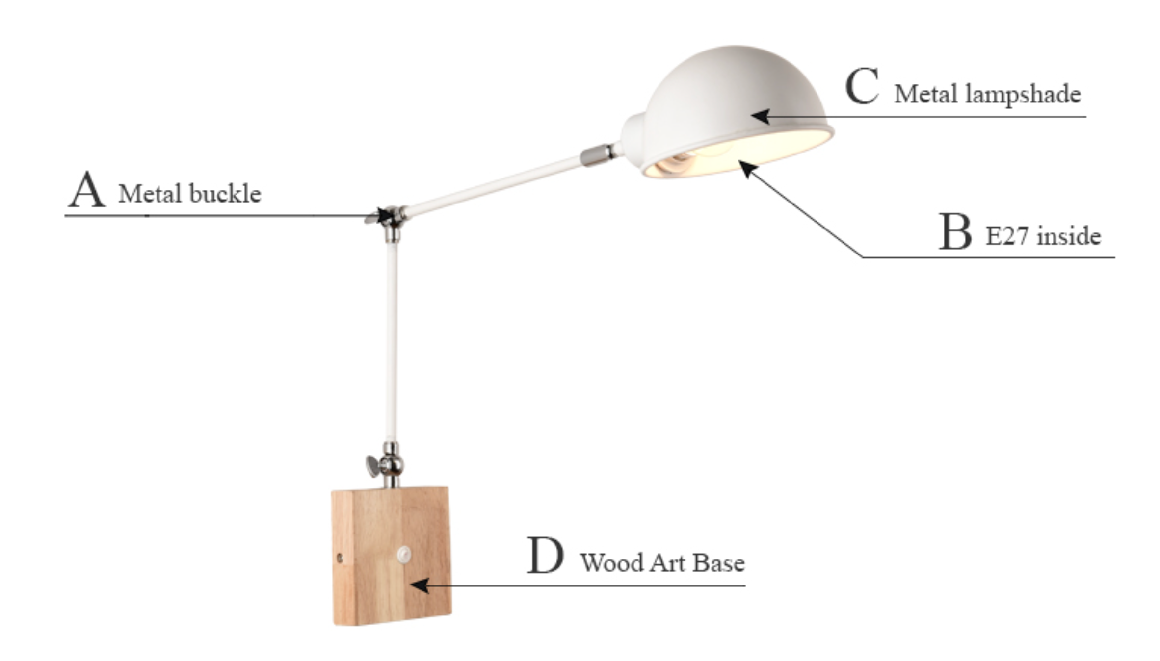 BTM Jeena -  Adjustable wooden Wall Lamps | elesira