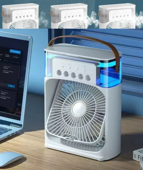 Versatile Desktop Air Cooler with Humidifier and LED Light | elesira