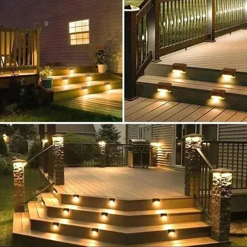 Ledtrapverlichting op zonne-energie voor buitendecoratie van de tuin | elesira