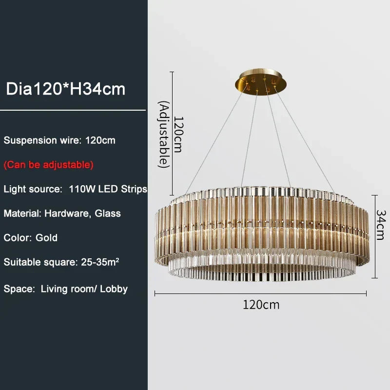 Mia-lysekrone i glass | elesira