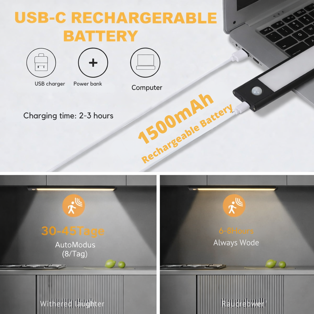 Draadloos dimbaar sensorlicht - oplaadbaar via USB | elesira
