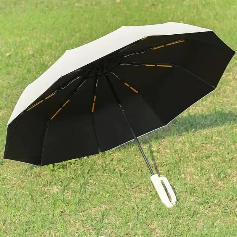 Smart Folding Umbrella with Wind Resistance and UV Shield | elesira