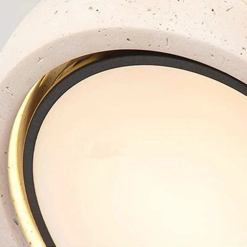 Stropní svítidlo Wabi Sabi ze žlutého travertinu | elesira