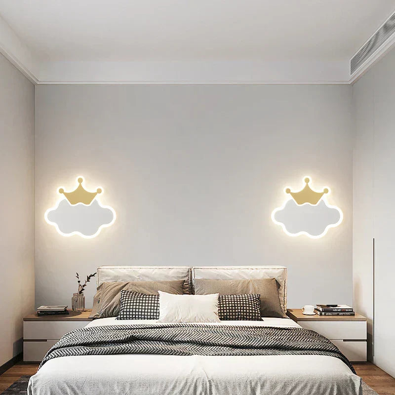 Minimalistisk LED-væglampe med sky- og månemotiv | elesira