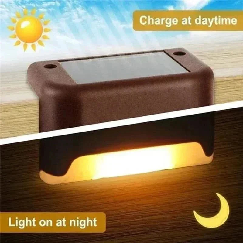 Ledtrapverlichting op zonne-energie voor buitendecoratie van de tuin | elesira