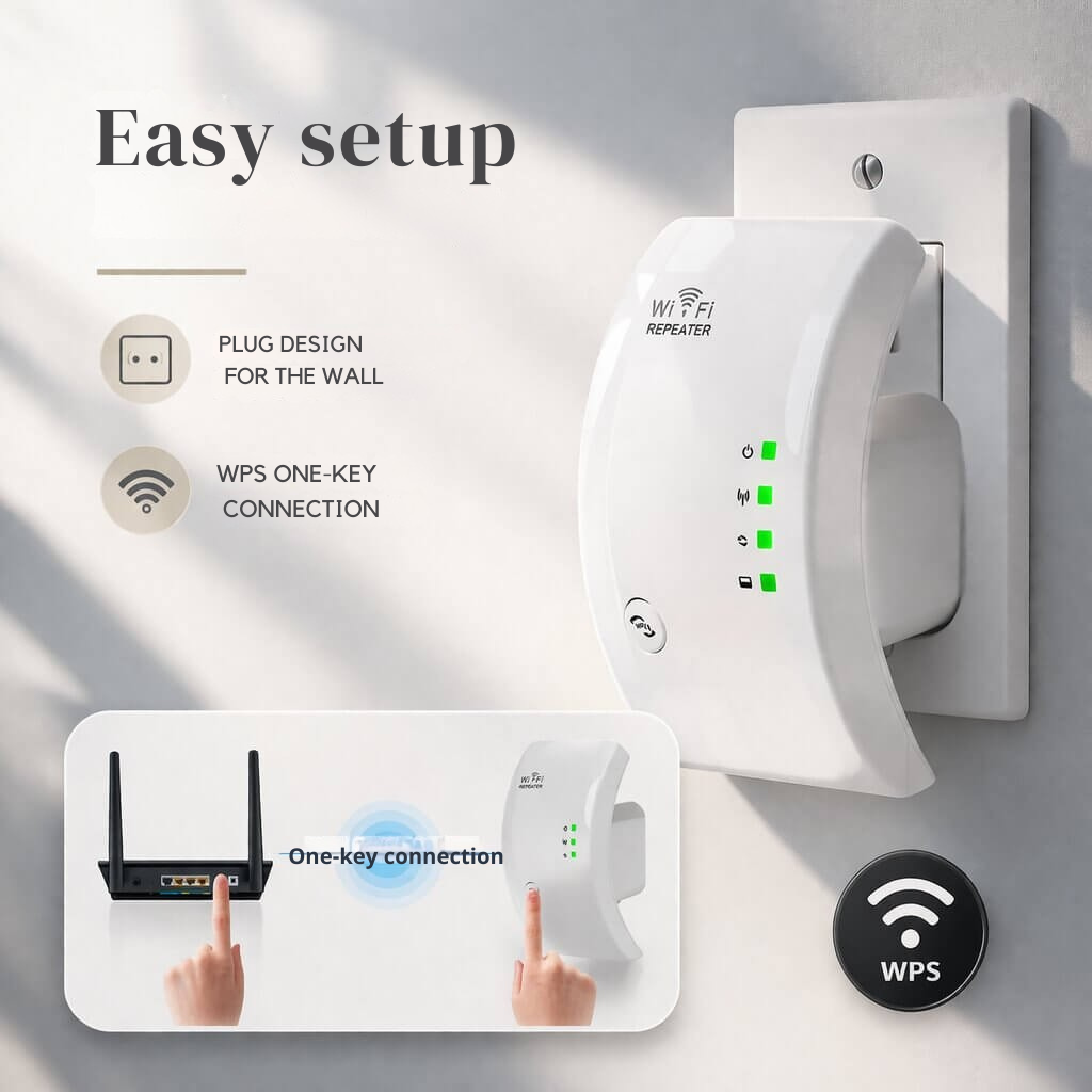 WiFi Range Extender - Easy Plug and Play Setup - Increased Coverage | elesira