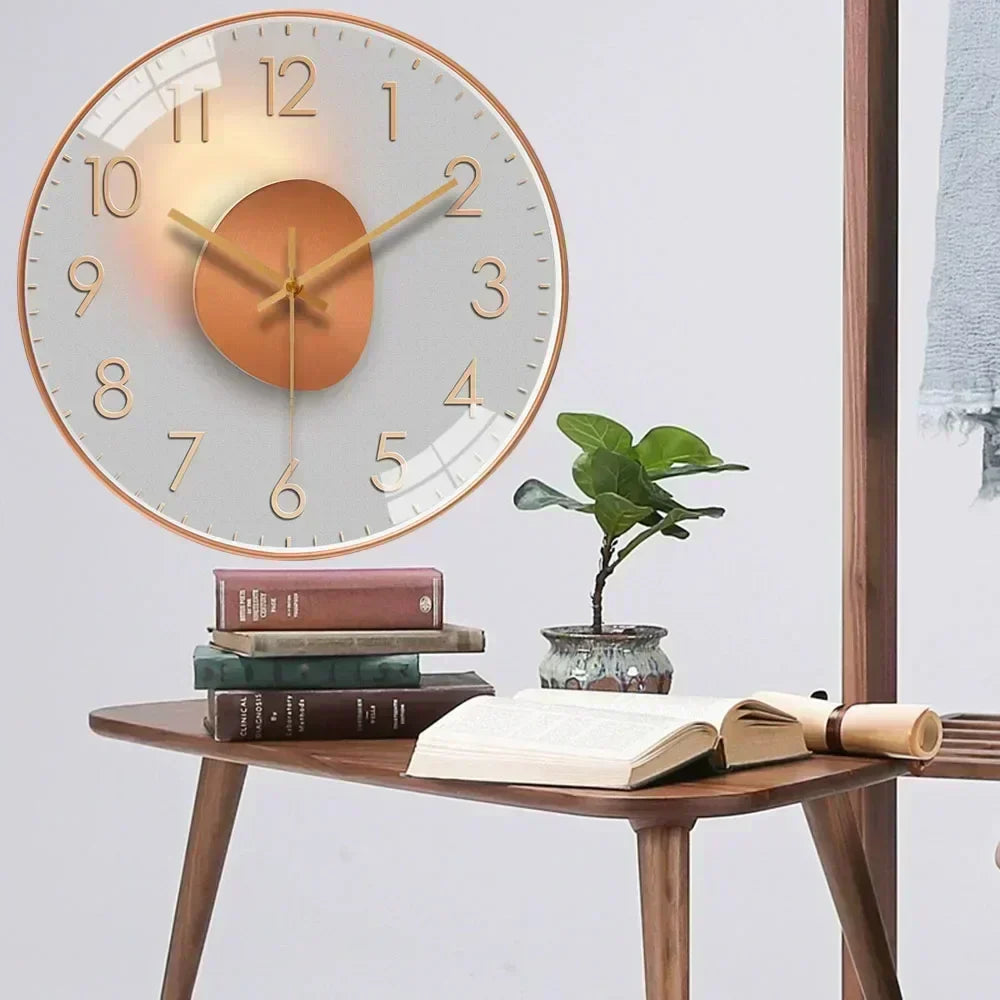 Whispering Elegance: Non-Ticking Wall Clock for Tranquil Spaces | elesira