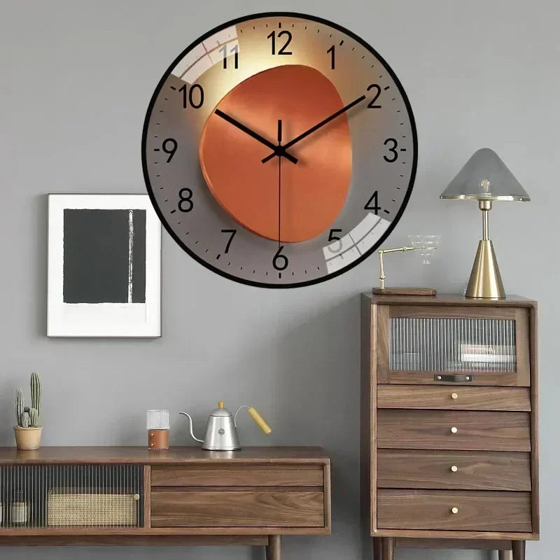 Whispering Elegance: Non-Ticking Wall Clock for Tranquil Spaces | elesira