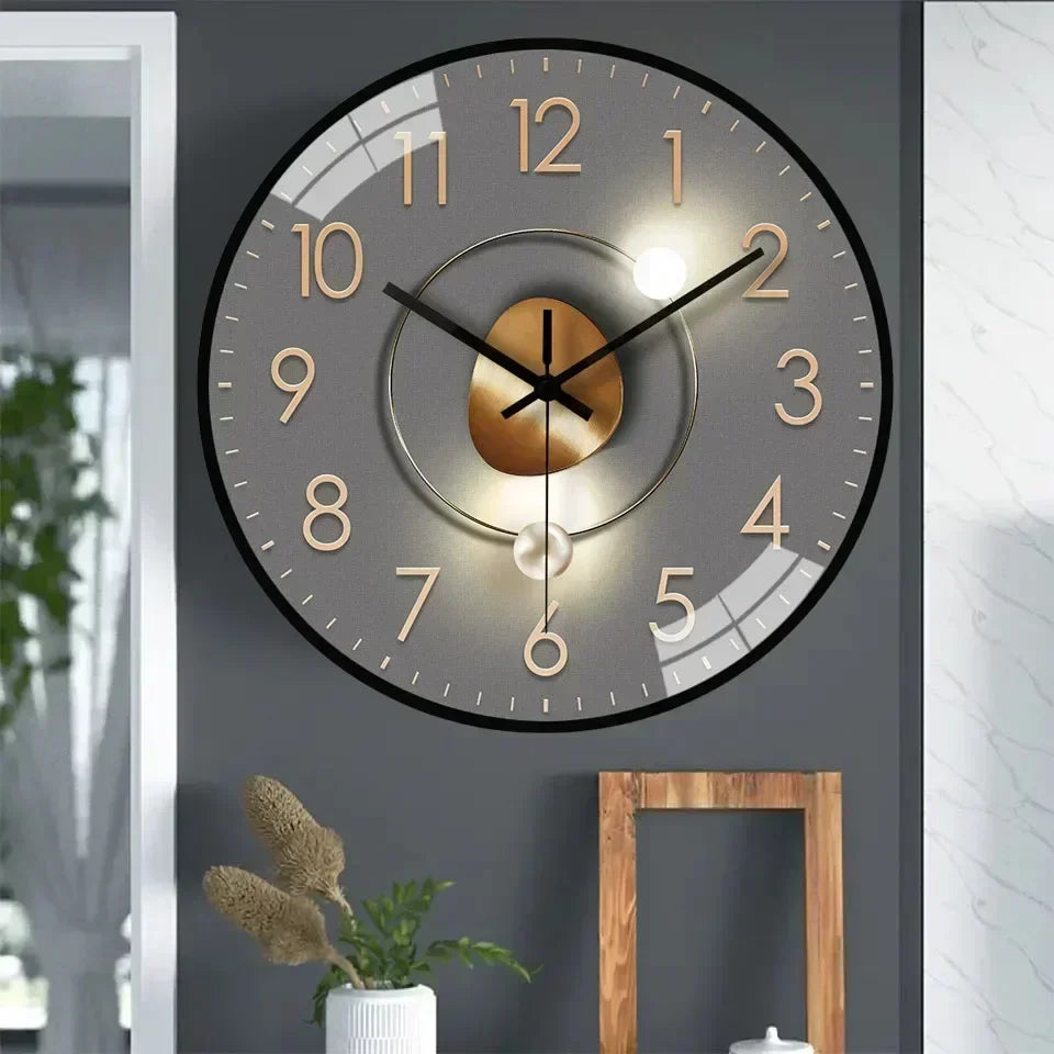 Whispering Elegance: Non-Ticking Wall Clock for Tranquil Spaces | elesira