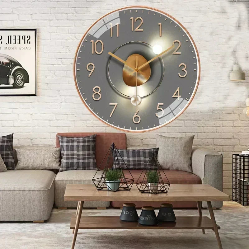 Whispering Elegance: Non-Ticking Wall Clock for Tranquil Spaces | elesira