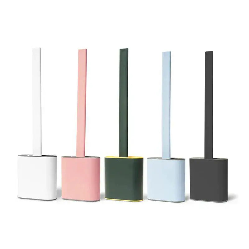 Brosse de toilette murale en silicone avec support à séchage rapide | elesira