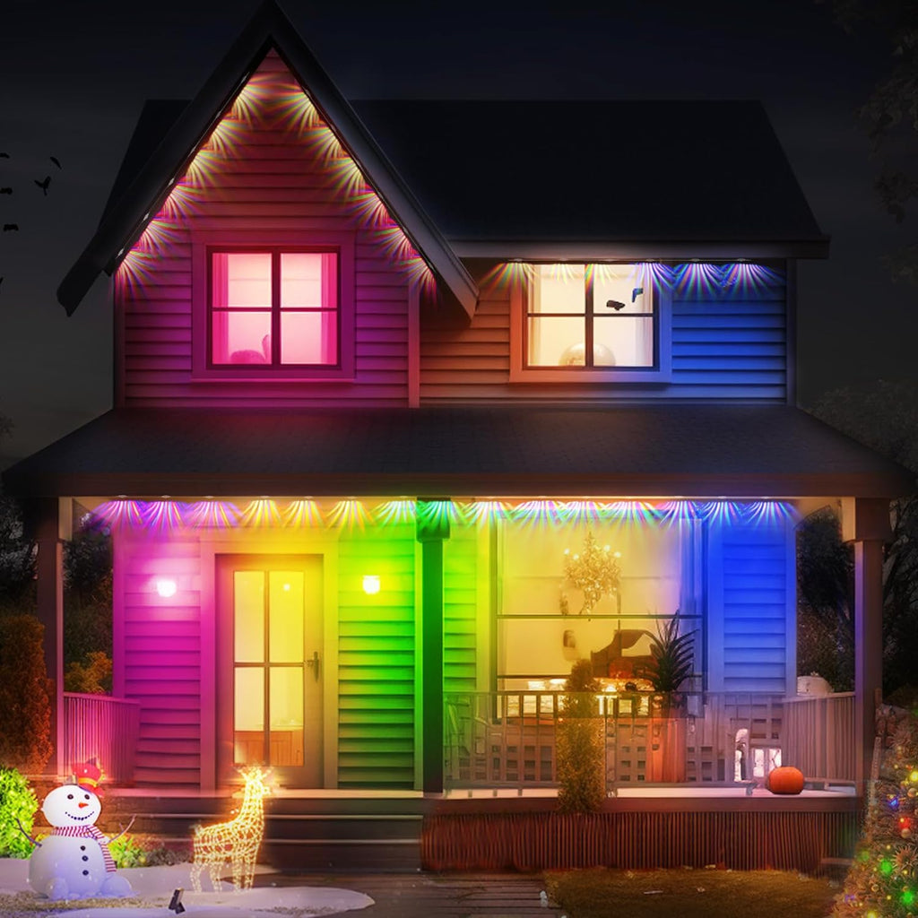 Vädertålig smart RGB-belysning för utomhusbruk med röst- och appstyrning | elesira