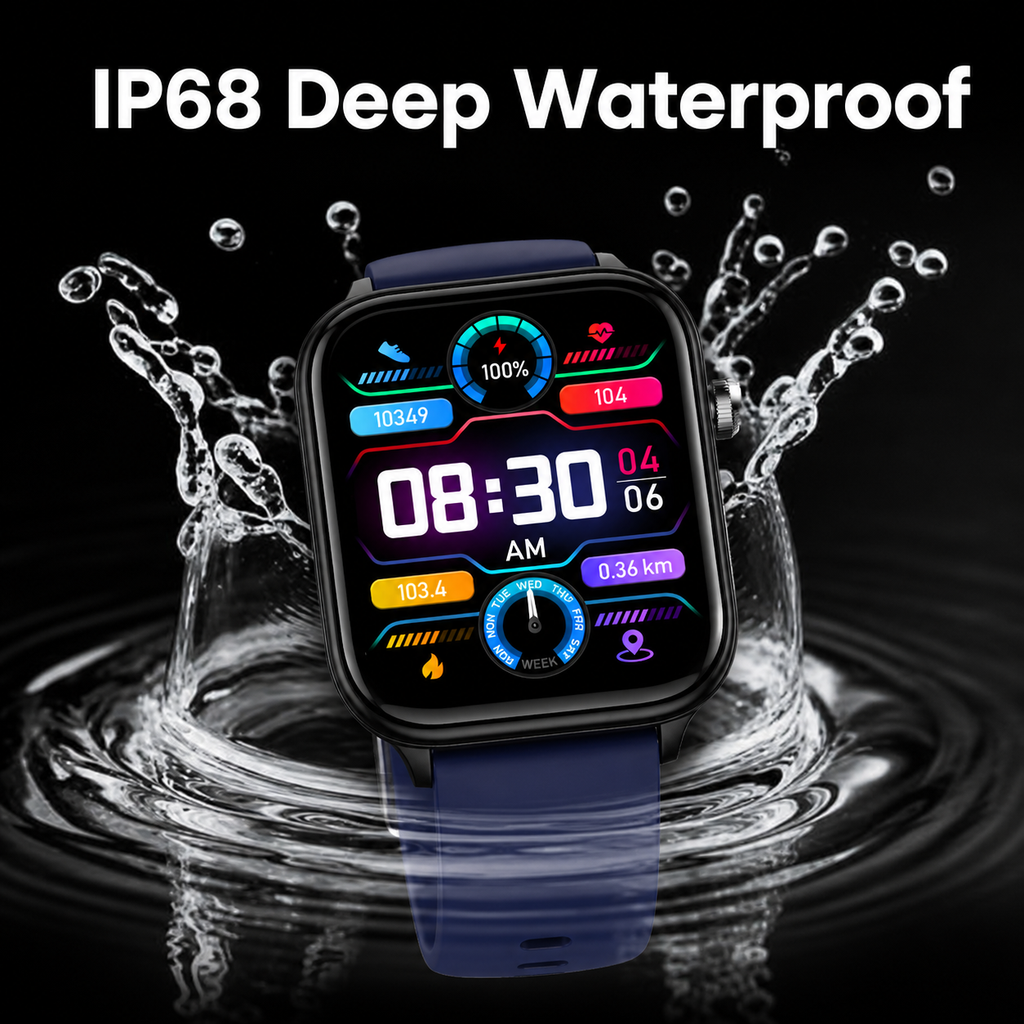 Smartwatch with SOS Emergency Alert and Fall Detection - Heart Rate, Oxygen, and Activity Monitoring - Bluetooth and Waterproof | elesira