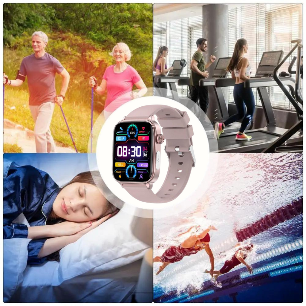 Smartwatch with SOS Emergency Alert and Fall Detection - Heart Rate, Oxygen, and Activity Monitoring - Bluetooth and Waterproof | elesira