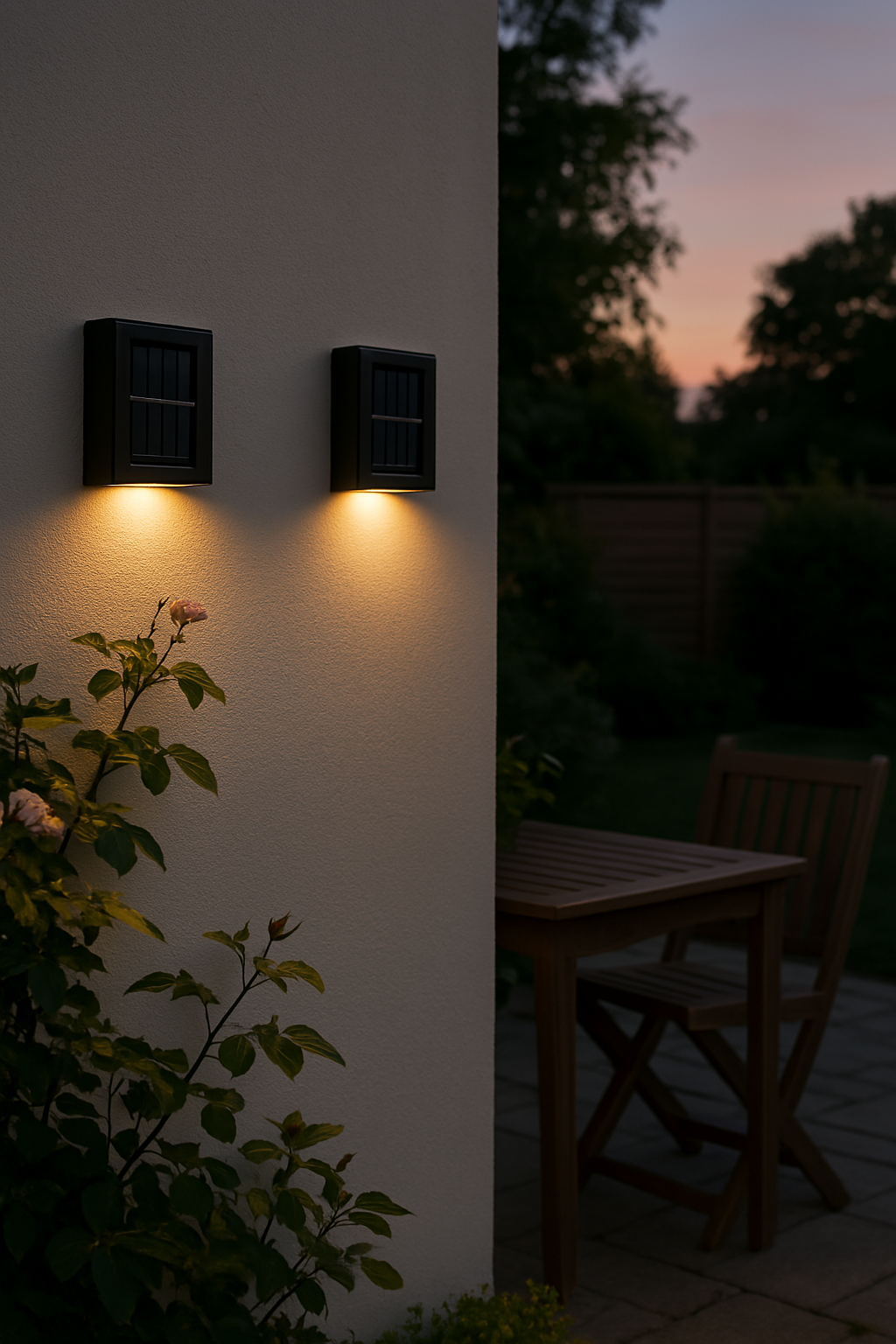 Appliques murales solaires LED sans fil - 8 heures d'autonomie lumineuse - Détecteur de mouvement | elesira