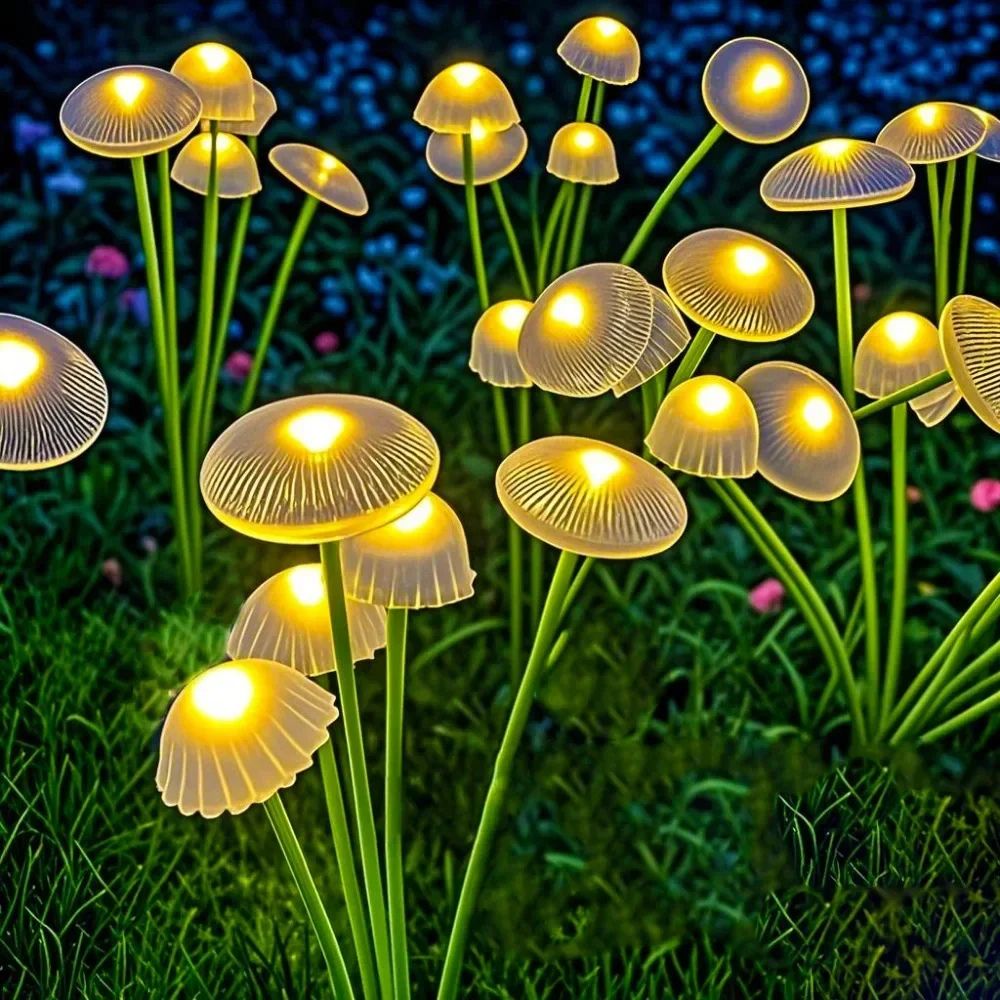 Vivace paletto solare da giardino con design a fungo | elesira