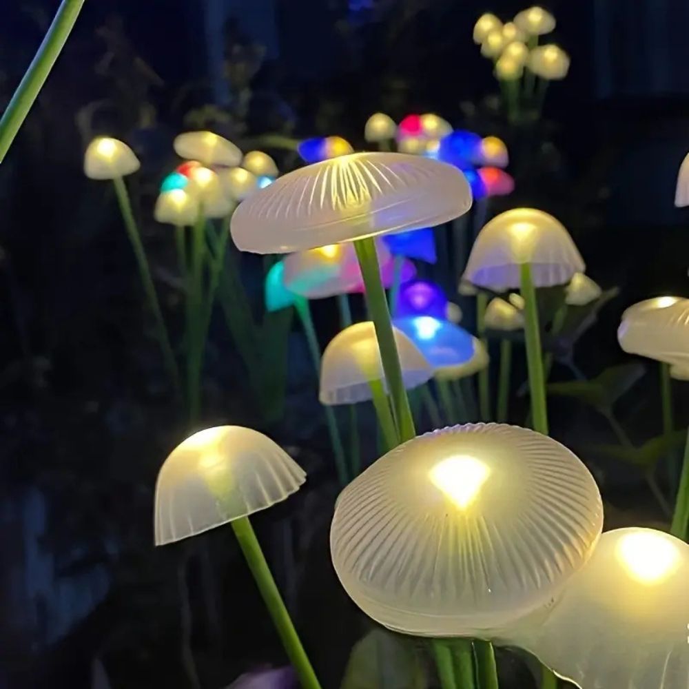 Vivace paletto solare da giardino con design a fungo | elesira
