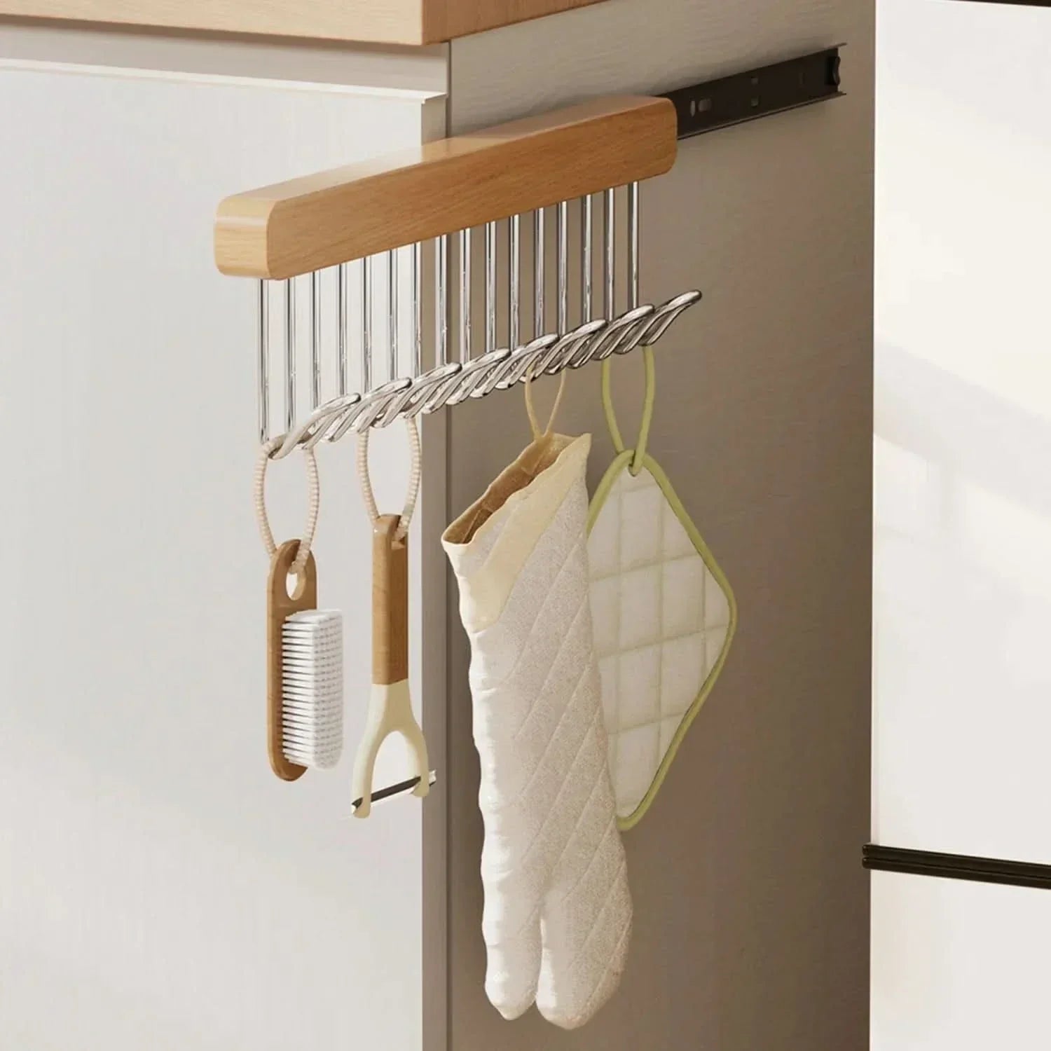 Schiebestange für Schals und Krawatten – platzsparender Kleiderschrank-Organizer | elesira