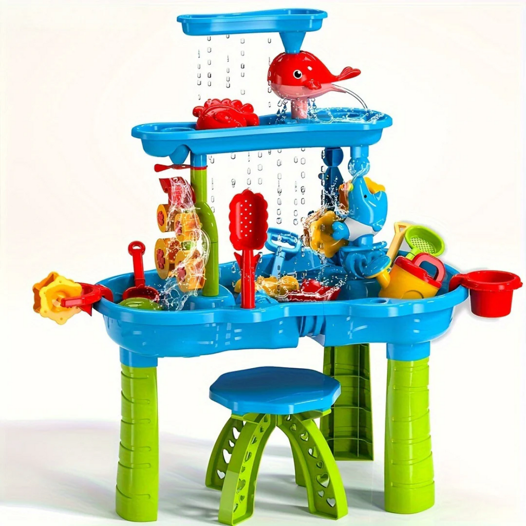Tavolo WaterPlay a 3 livelli per giochi con sabbia e acqua | elesira