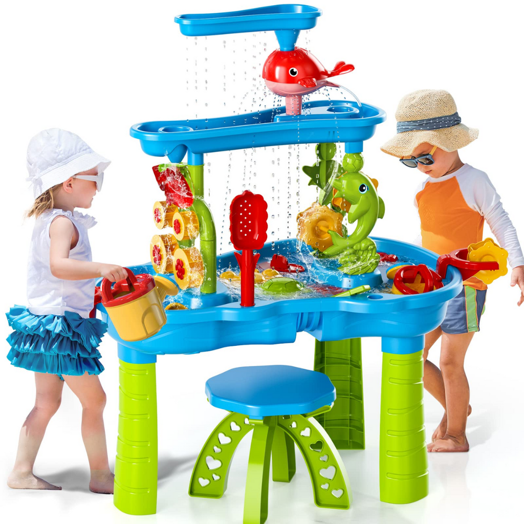 Tavolo WaterPlay a 3 livelli per giochi con sabbia e acqua | elesira