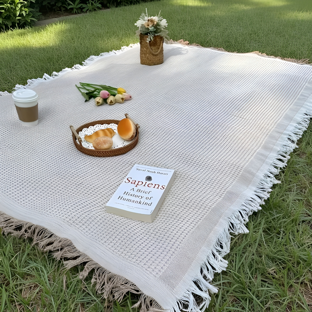 Vattentät utomhusfilt 180x180 cm – hopfällbar för picknick | elesira