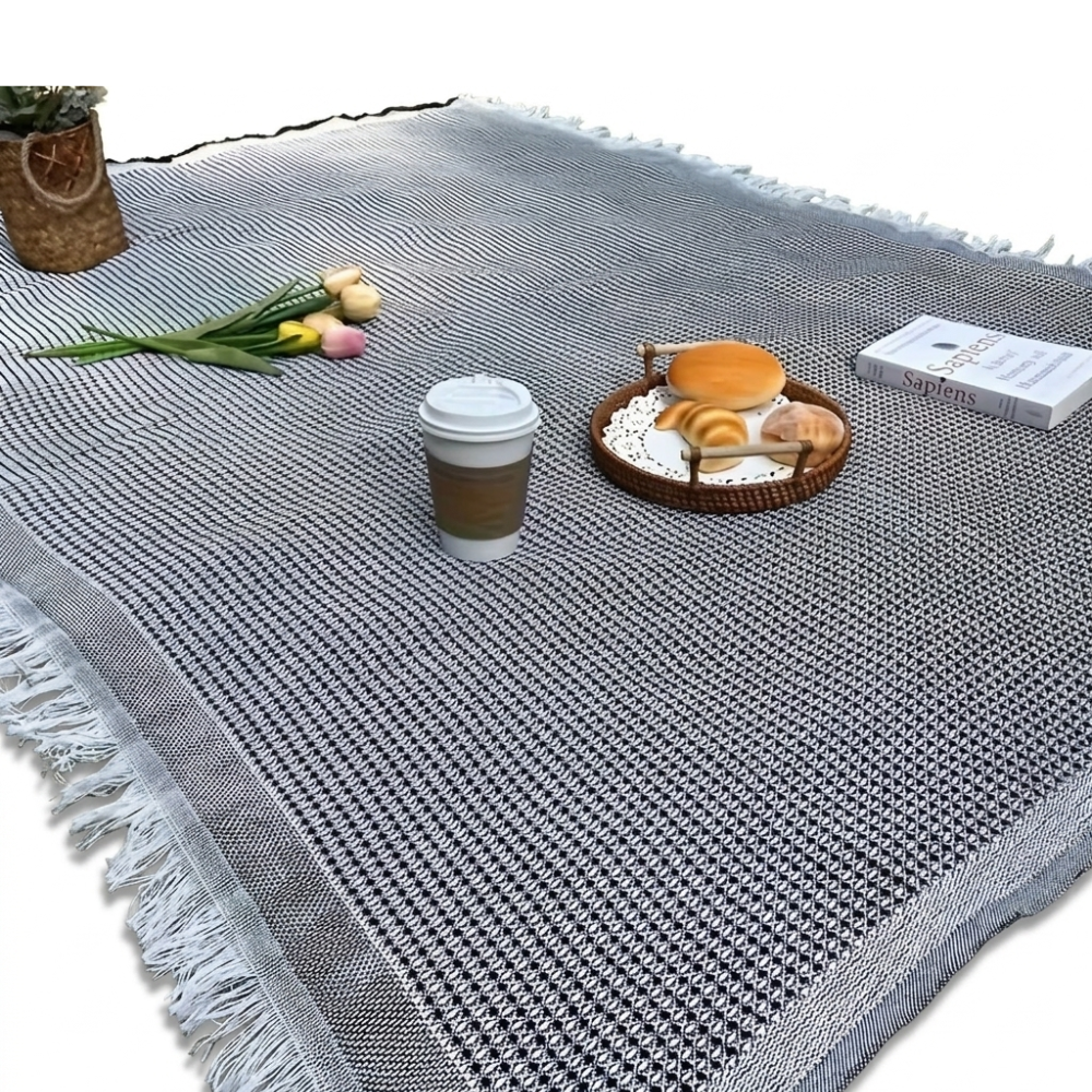 Vattentät utomhusfilt 180x180 cm – hopfällbar för picknick | elesira