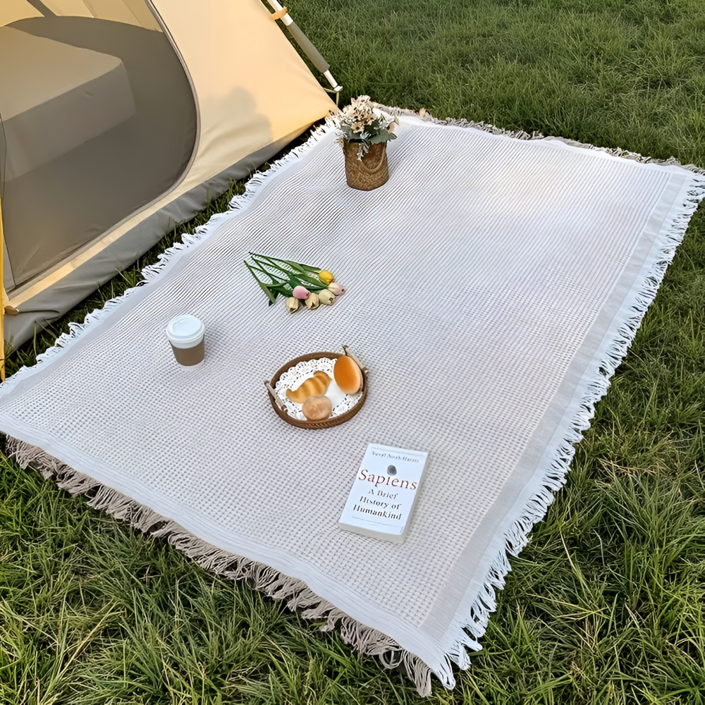 Vattentät utomhusfilt 180x180 cm – hopfällbar för picknick | elesira