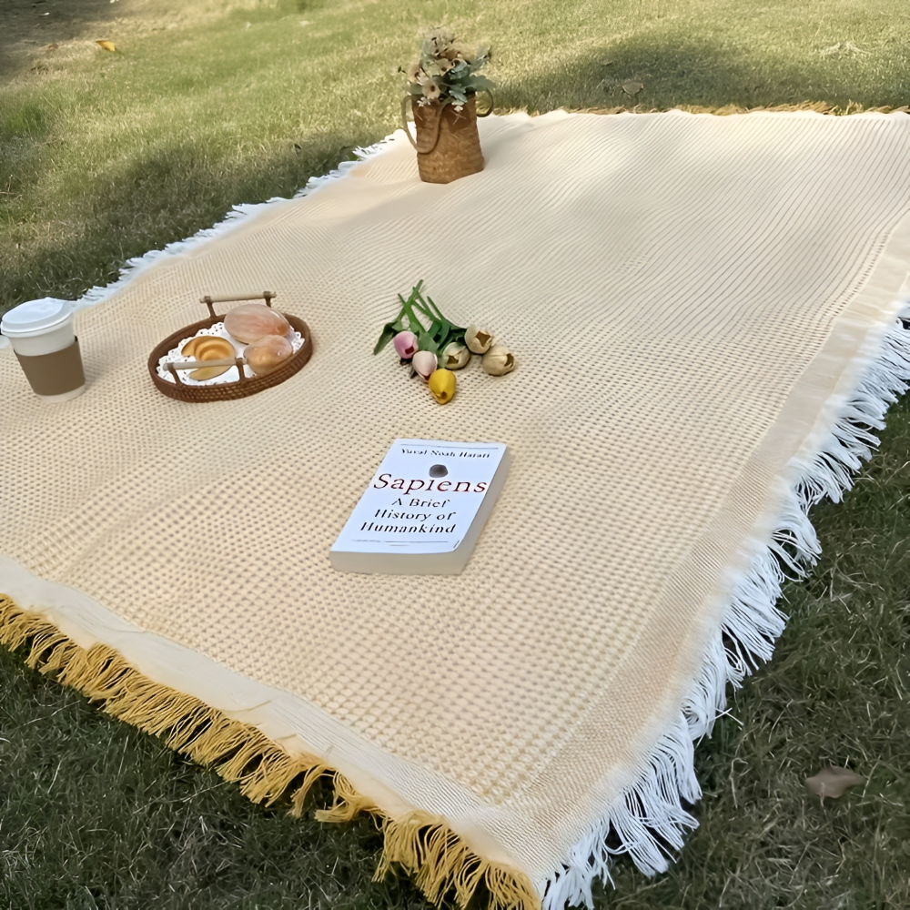 Vattentät utomhusfilt 180x180 cm – hopfällbar för picknick | elesira