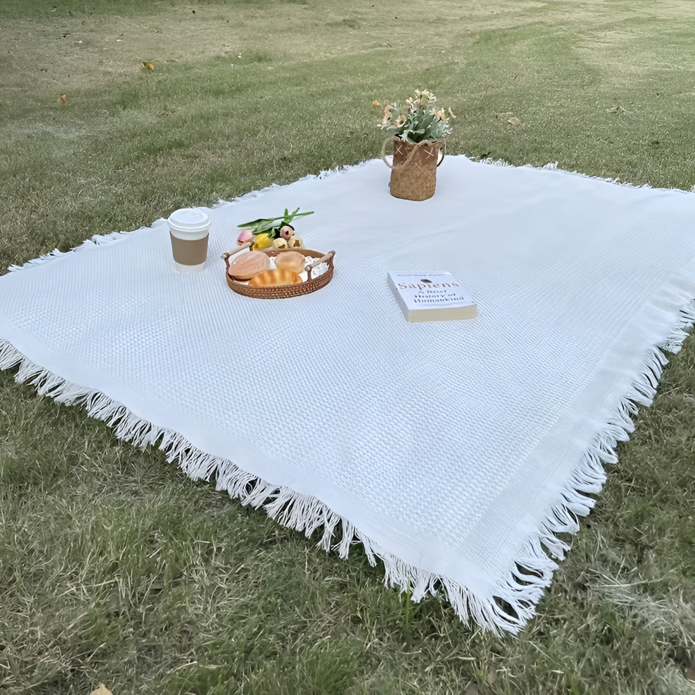 Vattentät utomhusfilt 180x180 cm – hopfällbar för picknick | elesira