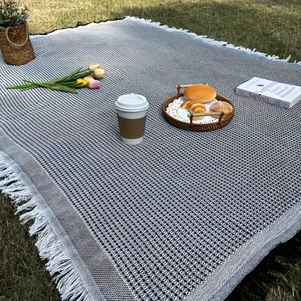 Vattentät utomhusfilt 180x180 cm – hopfällbar för picknick | elesira