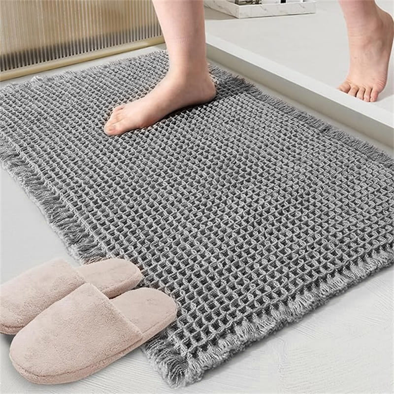 Alfombrilla de baño con textura de gofre – diseño antideslizante | elesira