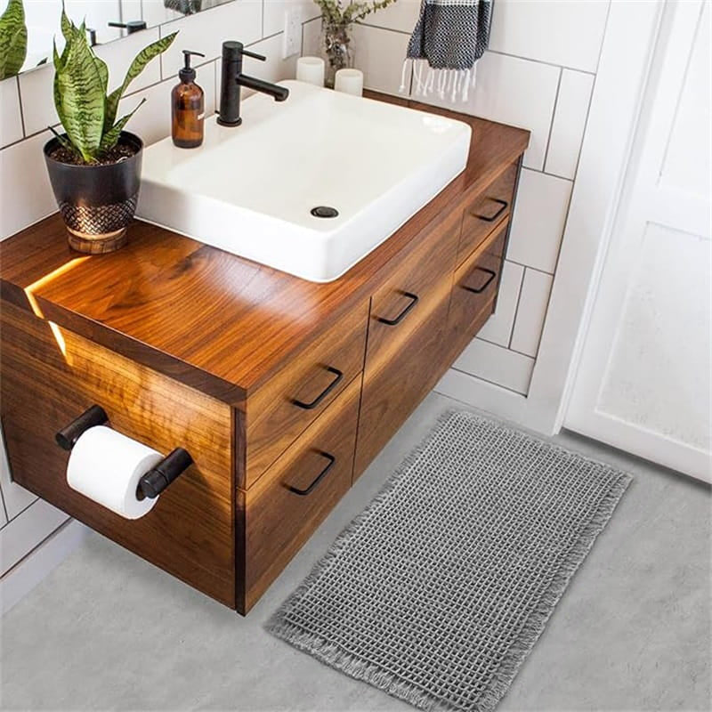 Alfombrilla de baño con textura de gofre – diseño antideslizante | elesira