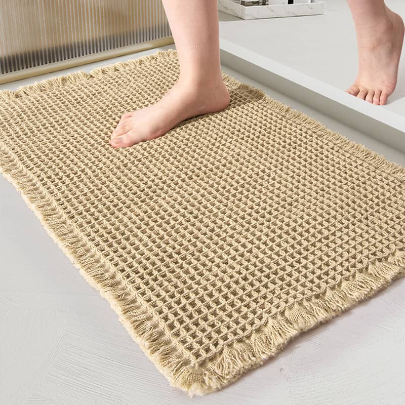 Alfombrilla de baño con textura de gofre – diseño antideslizante | elesira