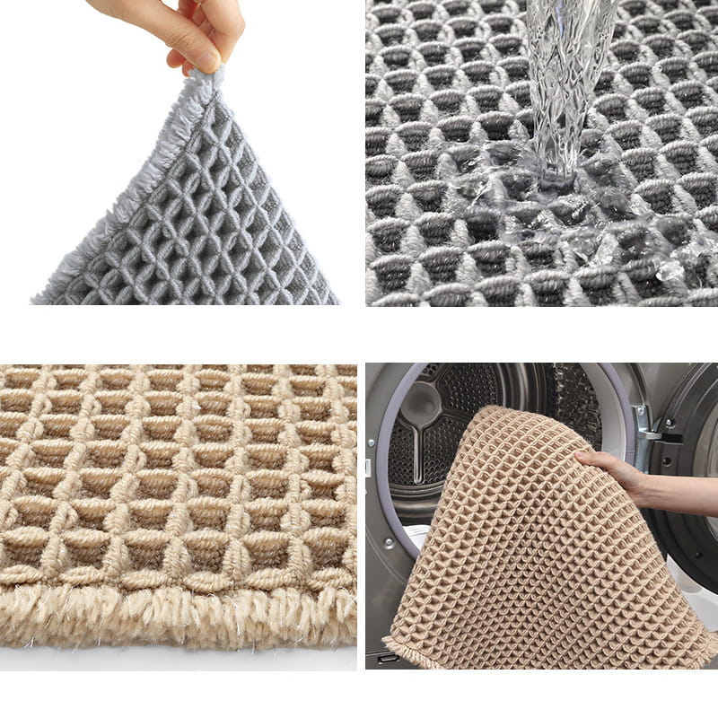 Alfombrilla de baño con textura de gofre – diseño antideslizante | elesira