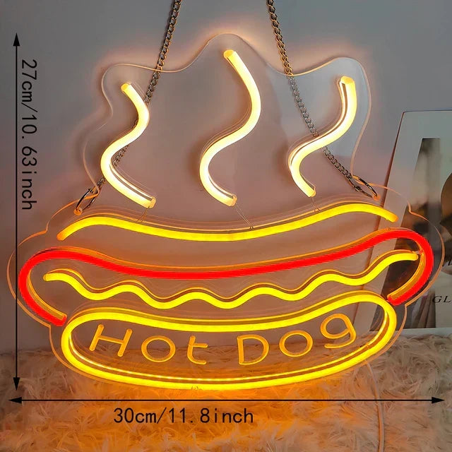 QuickBite - Fast Food Neon Sign Night Light | elesira