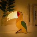 Wooden Animal Silhouette LED Desk Lamp – Touch Control, USB Powered | elesira