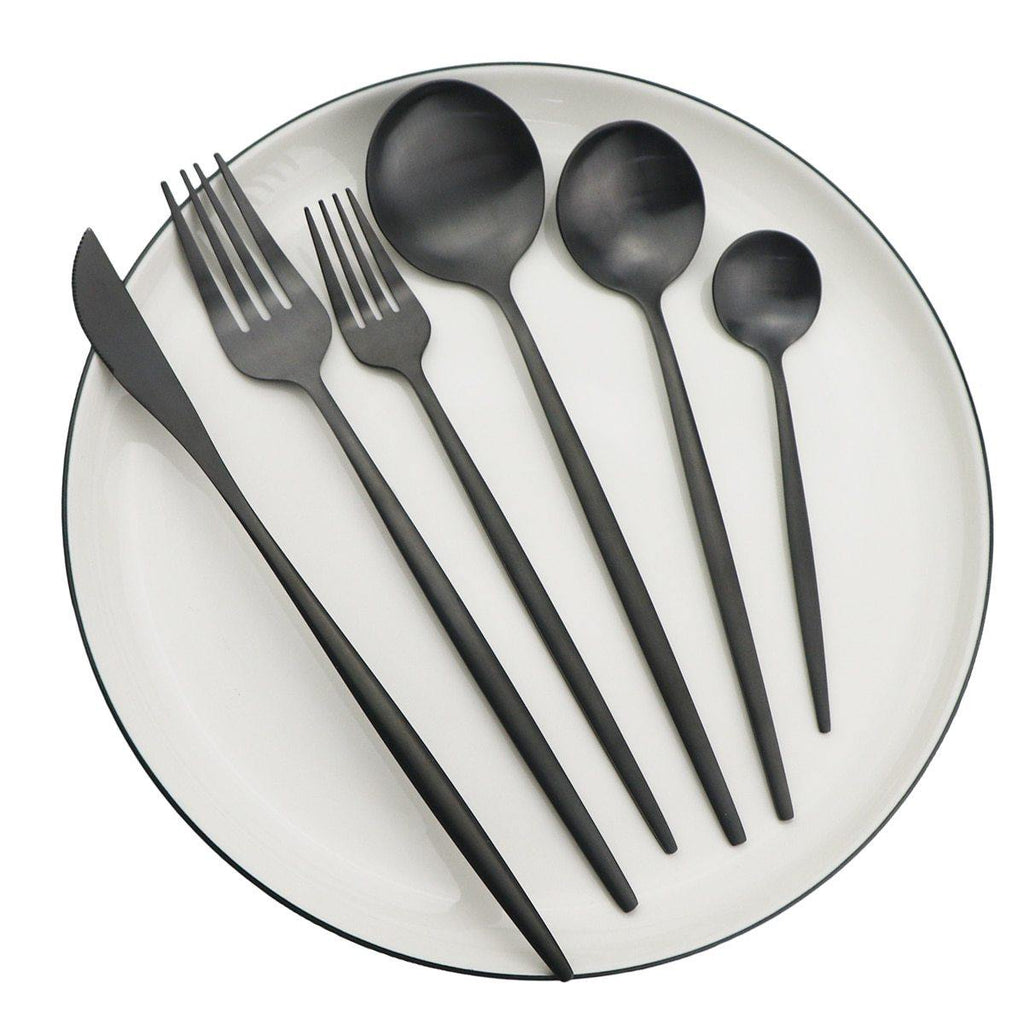 Sophisticated 36-Piece Stainless Steel Flatware Collection | elesira