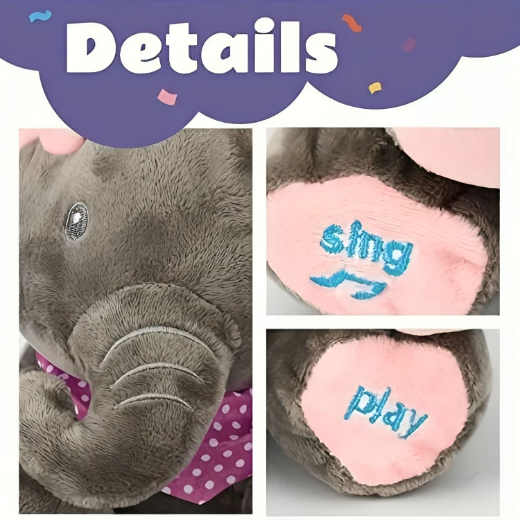 Singing Peek-a-Boo Elephant Toy | elesira