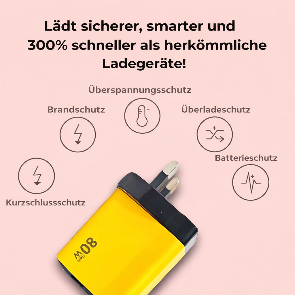 Smartoplader til flere enheder - GaN-vægadapter med hurtigopladning | elesira